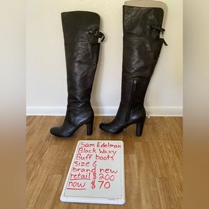 Sam Edelman black heel boots women’s!